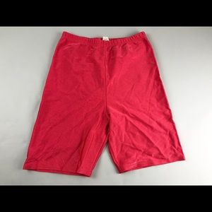 Vtg The Body Co Black Shiny Spandex Workout Shorts